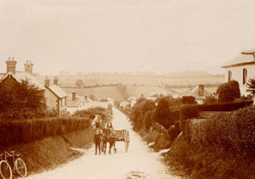 An image for Winterslow Parish Council website showing a vintage village photograph