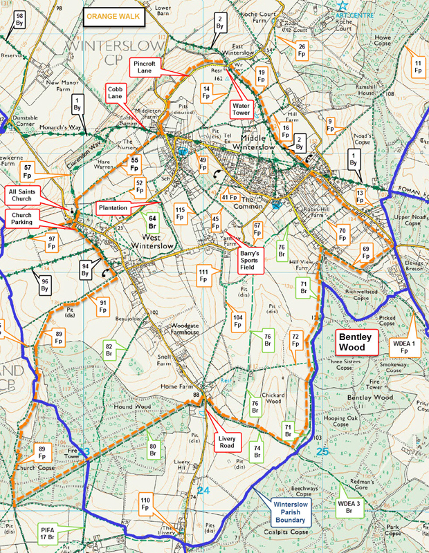 An image for Winterslow Parish Council website showing a map