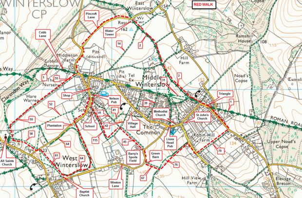 An image for Winterslow Parish Council website showing a map