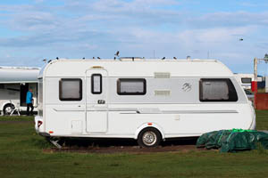 An image for Winterslow Parish Council website showing a caravan
